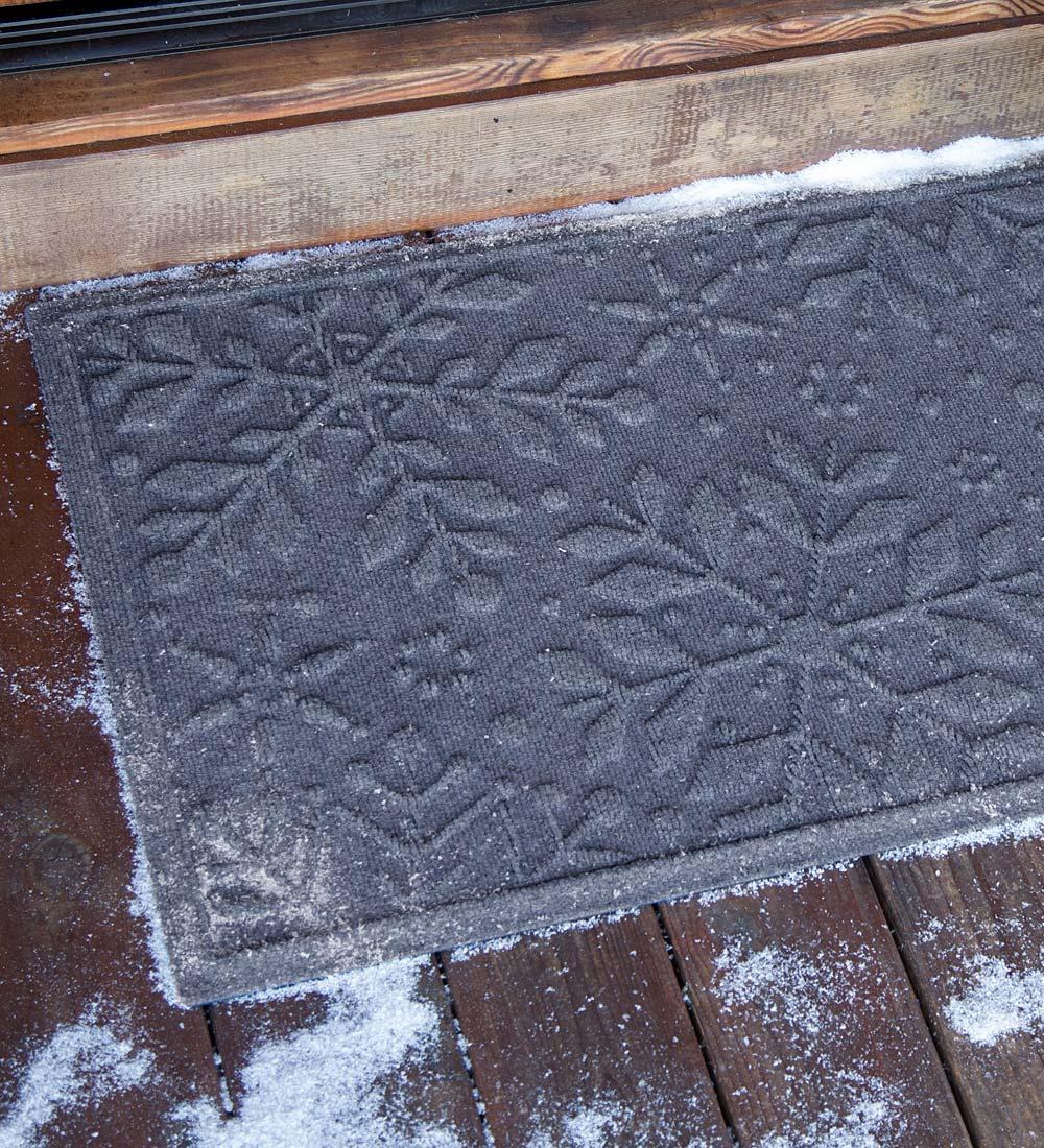 Waterhog Snowflake 20 in. x 30 in. Indoor Outdoor Door Mat Bungalow Flooring Color: Bluestone