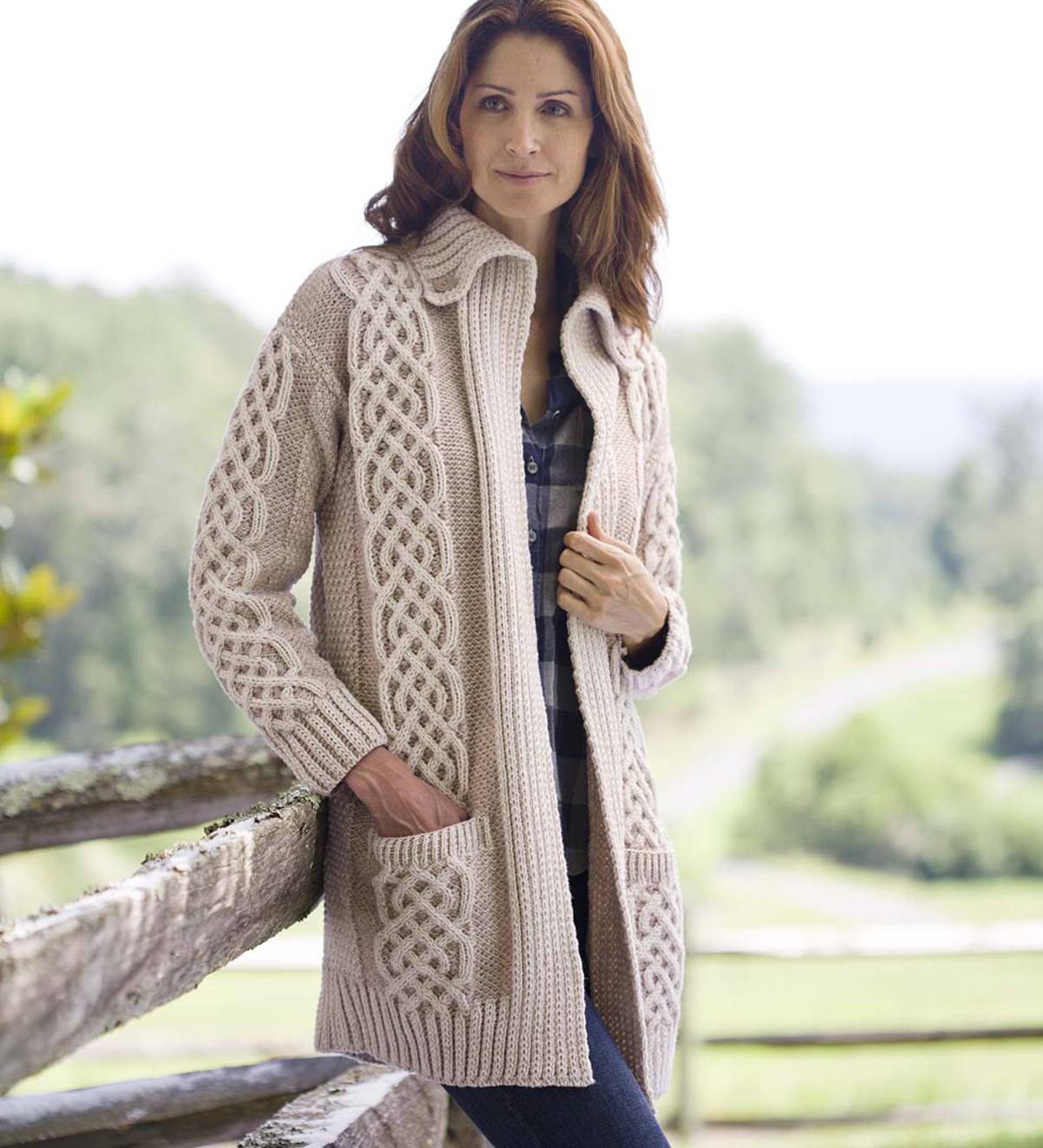 Womens long shop wool cardigan