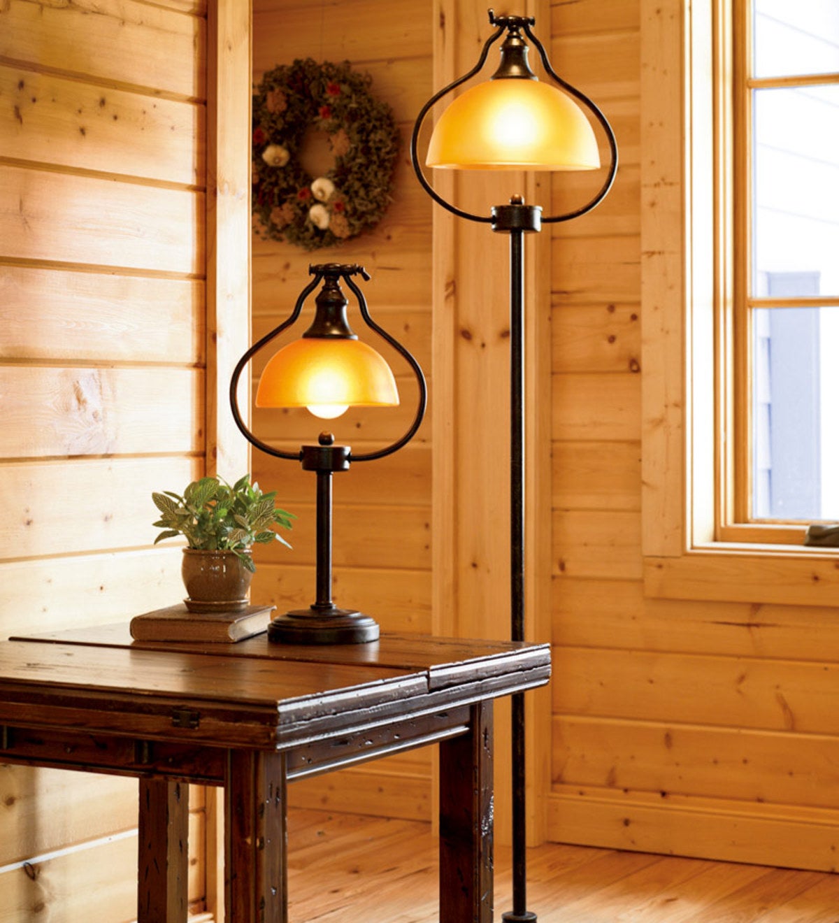 Glass shade deals table lamps