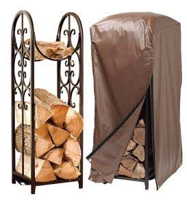 Indoor/Outdoor Montebello Log Rack And Cover