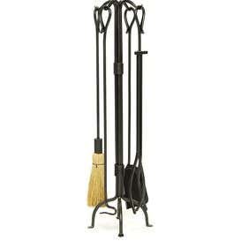 Classic 4-Piece Fireplace Tool Set - Graphite