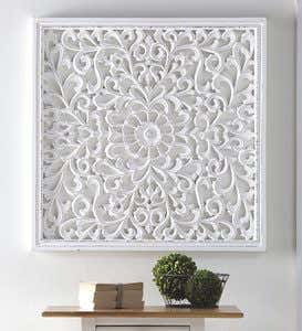 Carved Wooden Fireplace Screen