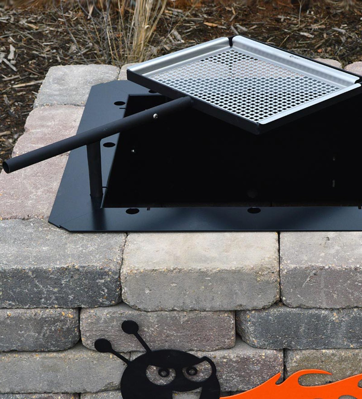 31-Inch Stainless Fire Pit Steel Swivel Grill