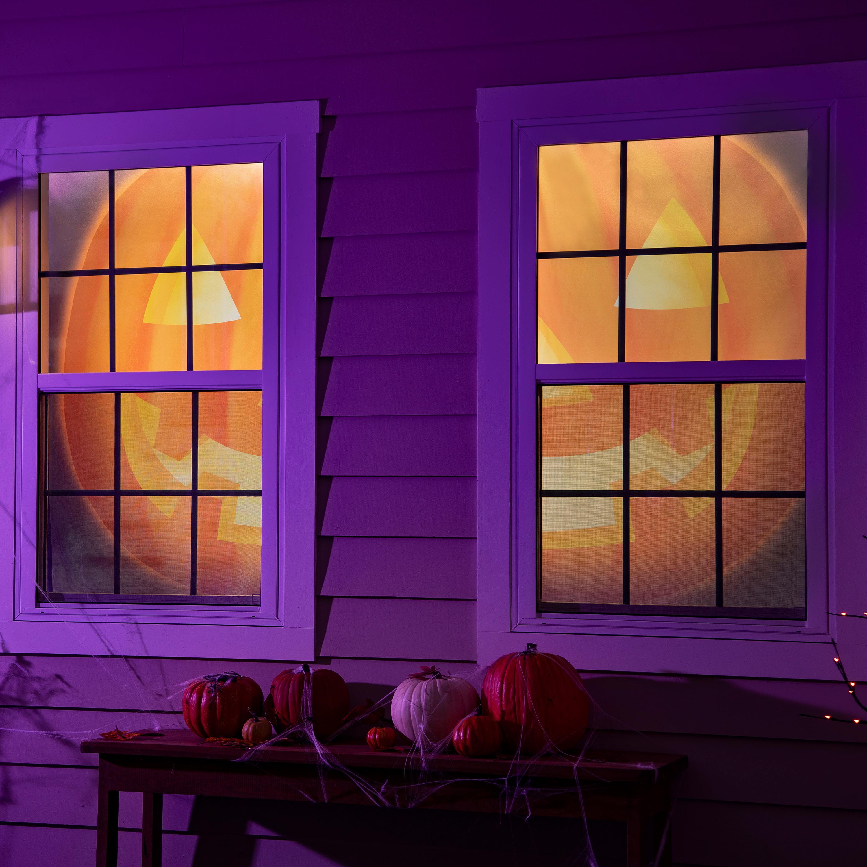 Jack-O-Lantern Window Shades, Set of 2