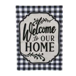 Classic Welcome Home Applique Garden Flag