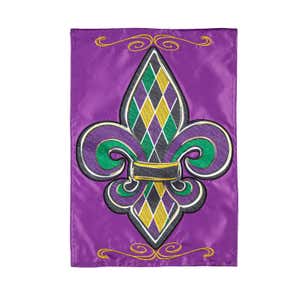 Fleur de Lis Applique Garden Flag