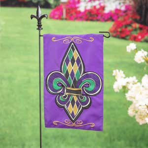 Fleur de Lis Applique Garden Flag