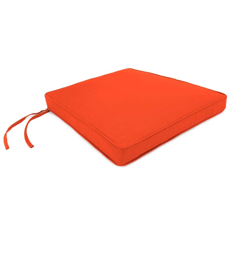 Sunbrella Solid fabric 20 in. Square seat pad with 17 options (2