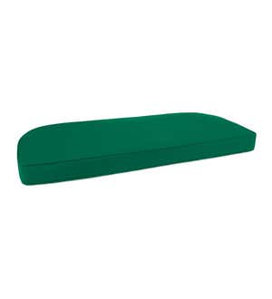 Sunbrella Rounded Swing/Bench Cushion, 41¾" x 18¾" x 3" - Forest Green