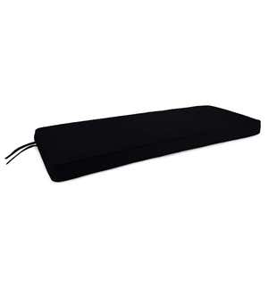 Sunbrella Swing/Bench Cushion with Ties, 48" x 19" x 3" - Canvas Black