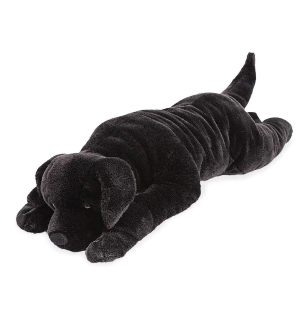 Large black shop lab stuffed animal