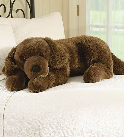 Labrador Retriever Plush Cuddle Animal Body Pillow Chocolate Lab