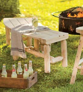 Metal Bistro Set With Faux Galvanized Finish