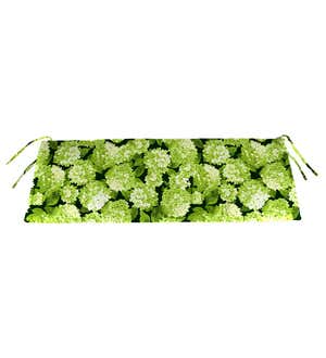 Polyester Classic Swing/Bench Cushion, 47 x 16x 3 - Blue Sky Hydrangea