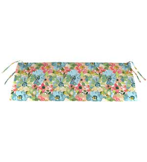 Polyester Classic Swing/Bench Cushion, 36"x 16"x 3" - Watercolor Garden