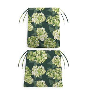 Polyester Classic Rocking Chair Cushions with Ties - Cabbage Rose