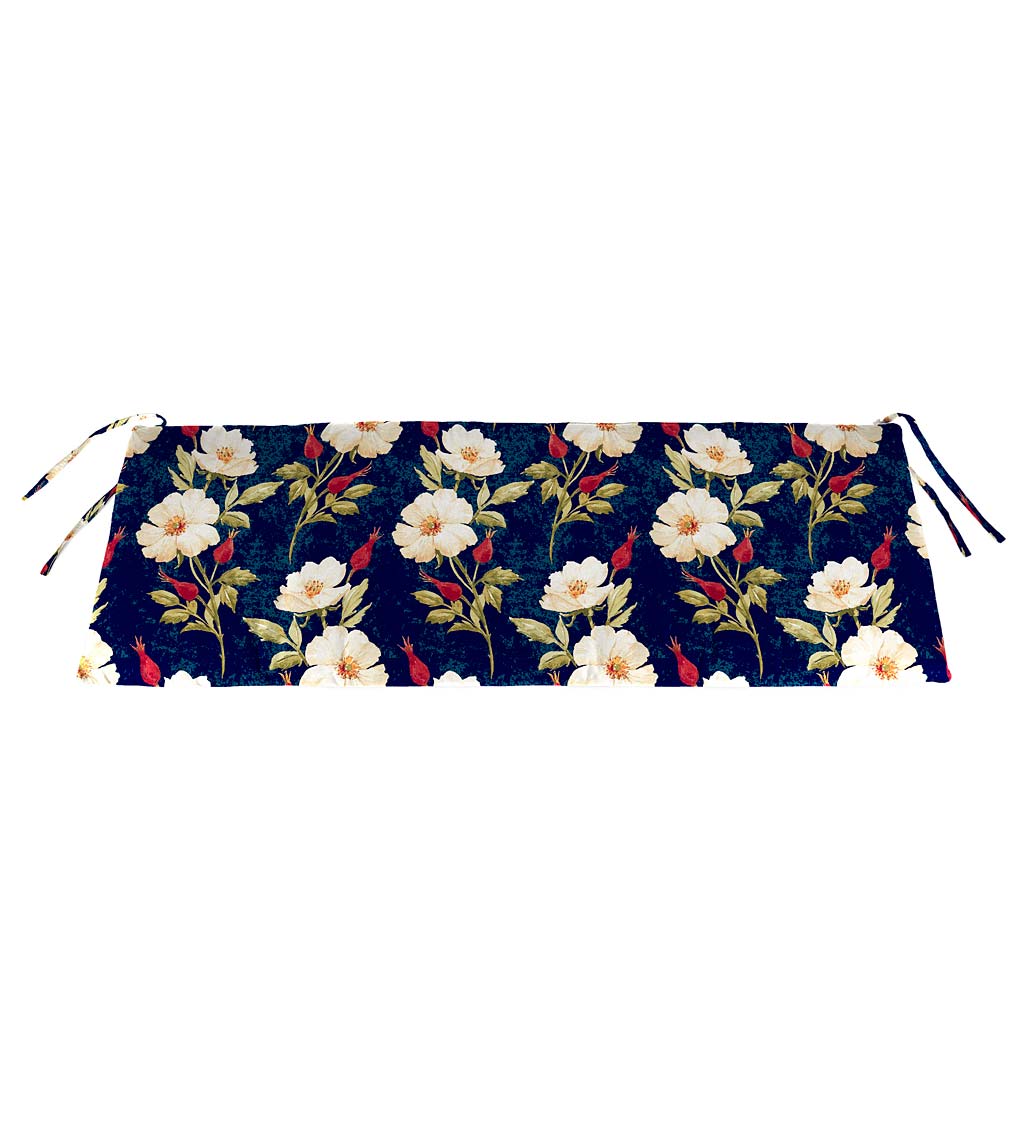 Polyester Classic Swing/Bench Cushion, 47 x 16x 3 - Forest Hydrangea