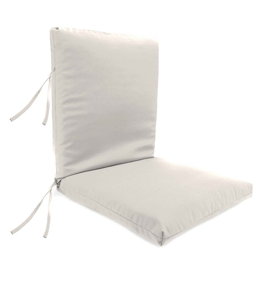 Polyester Classic Large Club Chair Cushion With Ties, 44 x 22