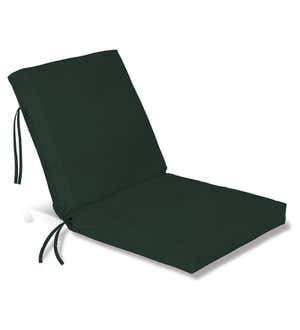 Sunbrella Classic Large Club Chair Cushion With Ties, 44x 22with