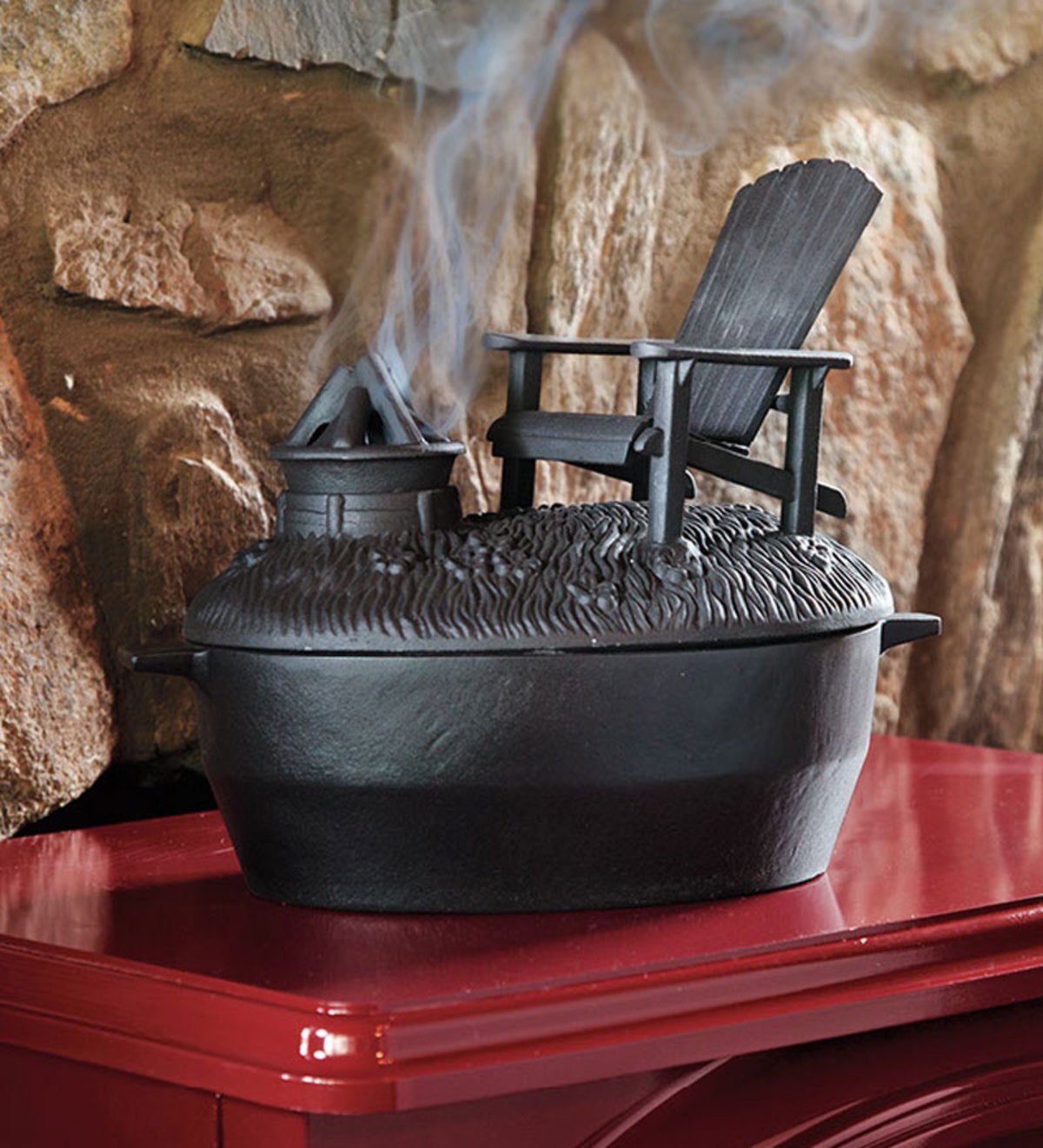 Cast Iron Adirondack Chair And Fire Pit Wood Stove Steamer