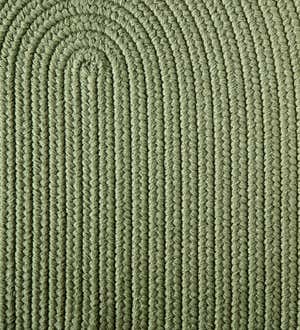 Blue Ridge Wool Oval Braided Rug, 3' x 5' - Moss