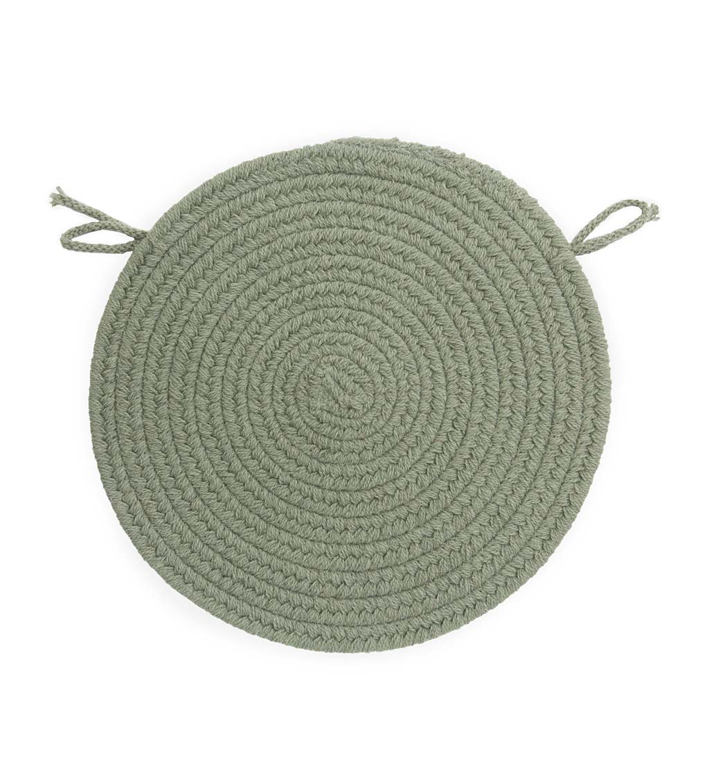 Black & Tan Jute Chair Pad 15 inch Diameter