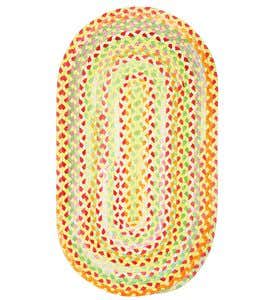 2' x 3' Nylon Confetti Oval Braided Rug