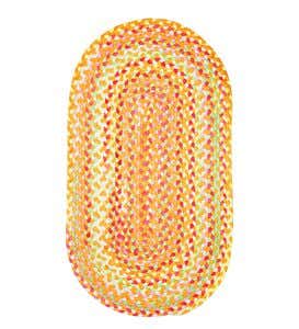 2' x 3' Nylon Confetti Oval Braided Rug