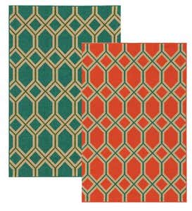 3'7”x 5'6”Seaside Hexagon Area Rug