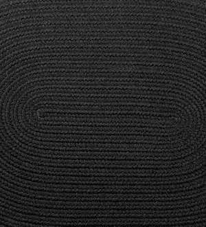 Indoor/Outdoor Braided Polypro Roanoke Rug, 2' x 3' - Solid Black