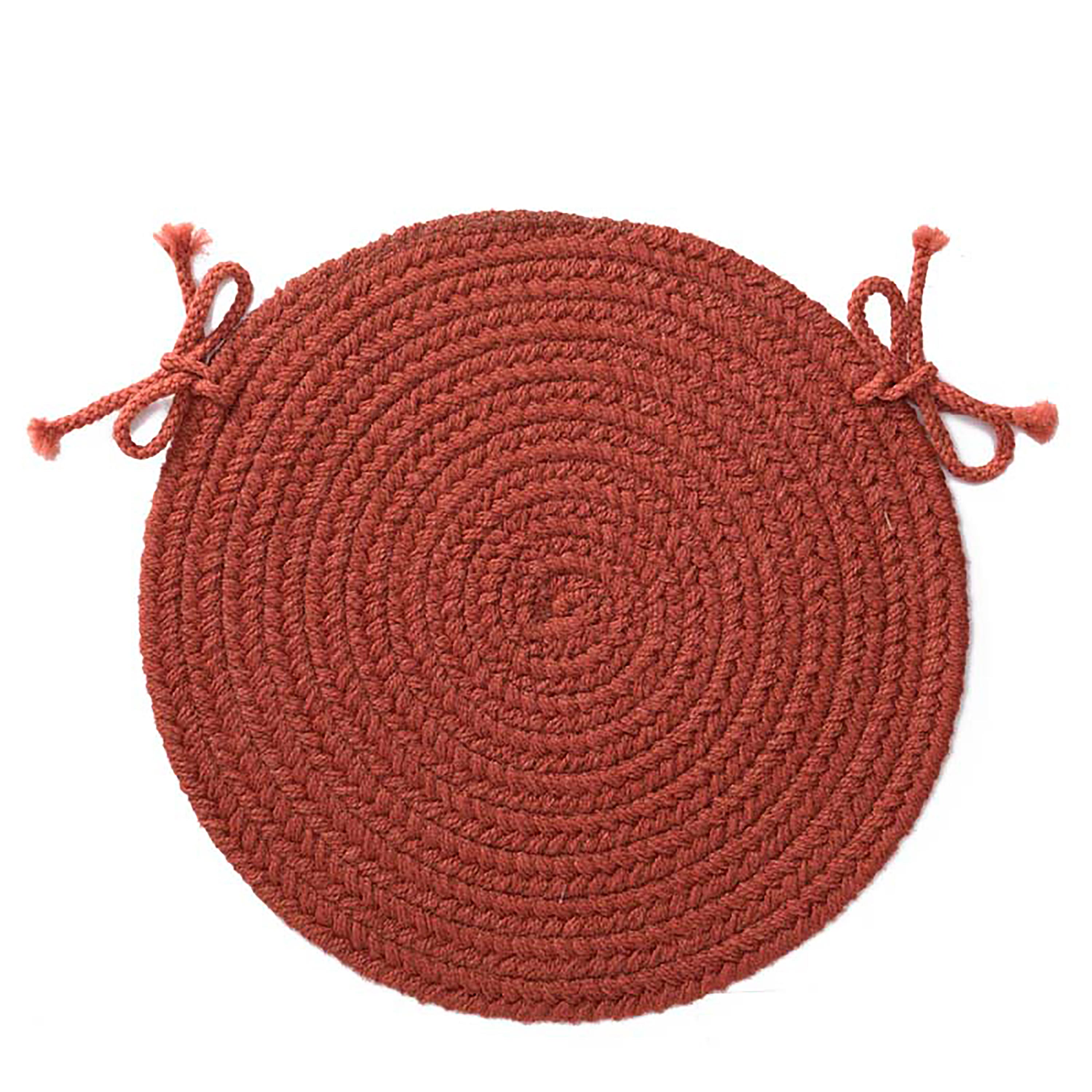 Braided chair pads with ties hot sale