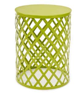 Metal Lattice Side Table