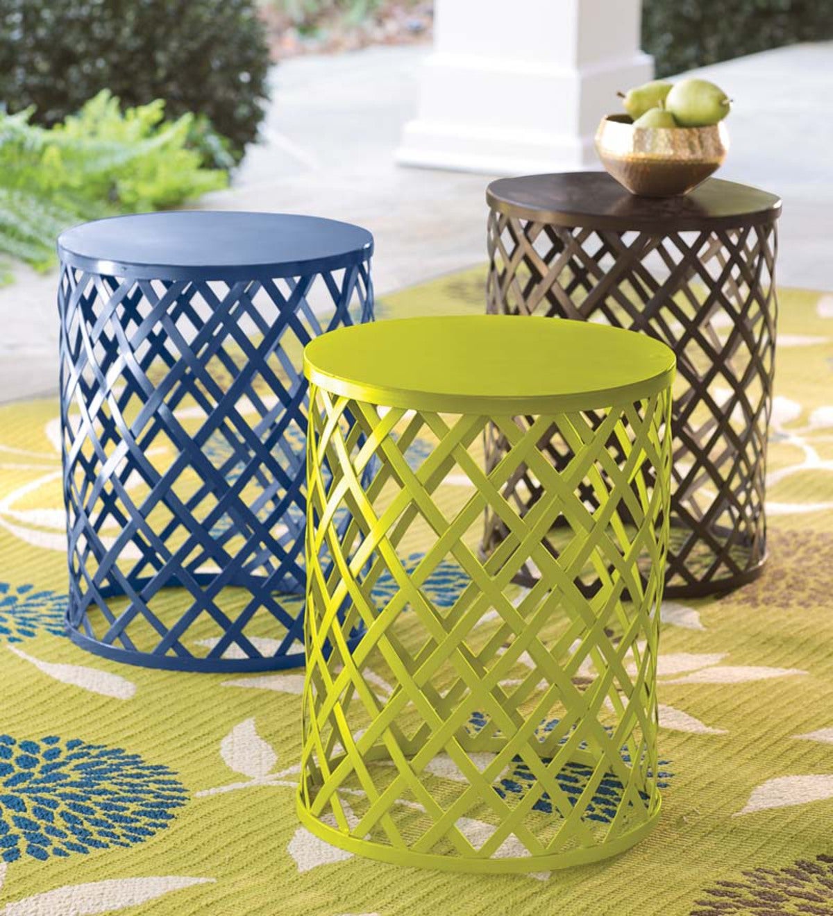 Metal Lattice Side Table