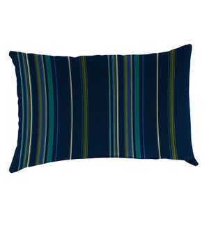 Sunbrella Lumbar Pillow, 19" x 12" x 5½" - Navy Stripe