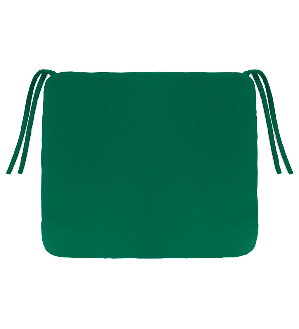 Sunbrella Classic Chair Cushion with Ties, 18½" x 16½" x 3" - Forest Green