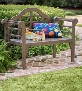 Lutyens Wood Garden Bench With Folding Design