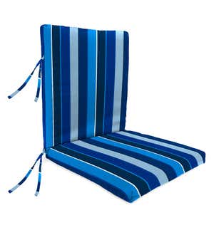 Sunbrella Classic Large Club Chair Cushion With Ties, 44x 22with