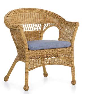 Easy Care Resin Wicker Chairs And Coffee Table Set