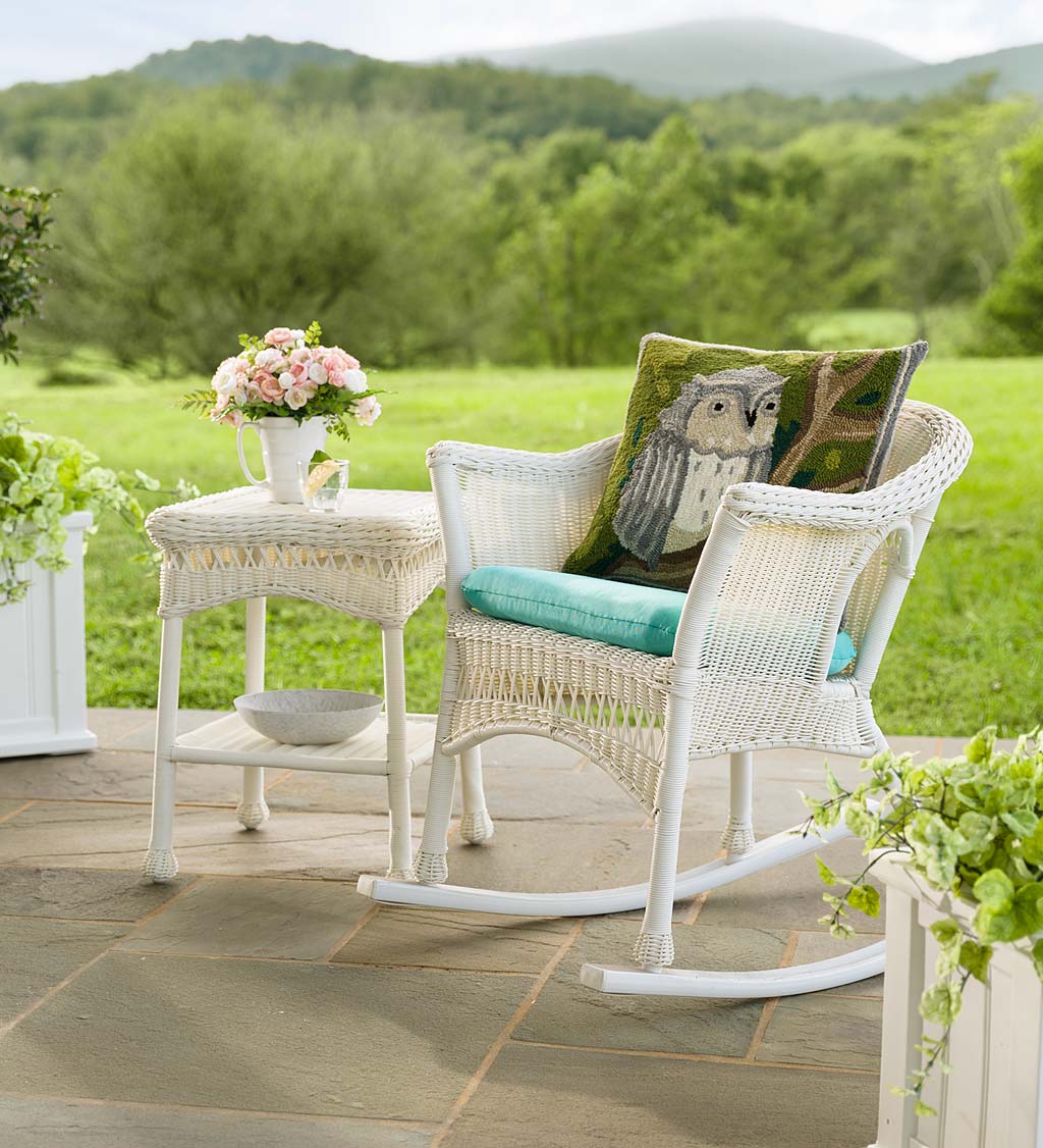 Plastic wicker patio online set