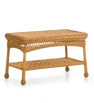 Easy Care Resin Wicker Chairs And Coffee Table Set