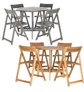 Acacia Folding 5-Piece Outdoor Dining Set