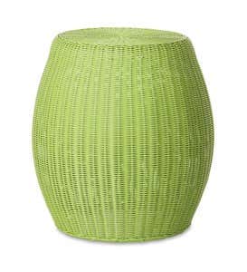 Large Outdoor Wicker Ottoman Pouf