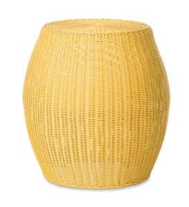 Large Outdoor Wicker Ottoman Pouf