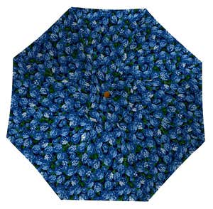 Classic Patio Market Umbrella with Aluminum Pole, 7' dia. - Midnight Hydrangea