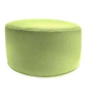 Round Sunbrella™ Deluxe Outdoor Pouf Ottoman