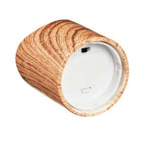 Wood Patterned Flameless LED Candles, Set of 2