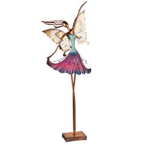 Oversized Bronze Fairy Garden Statue