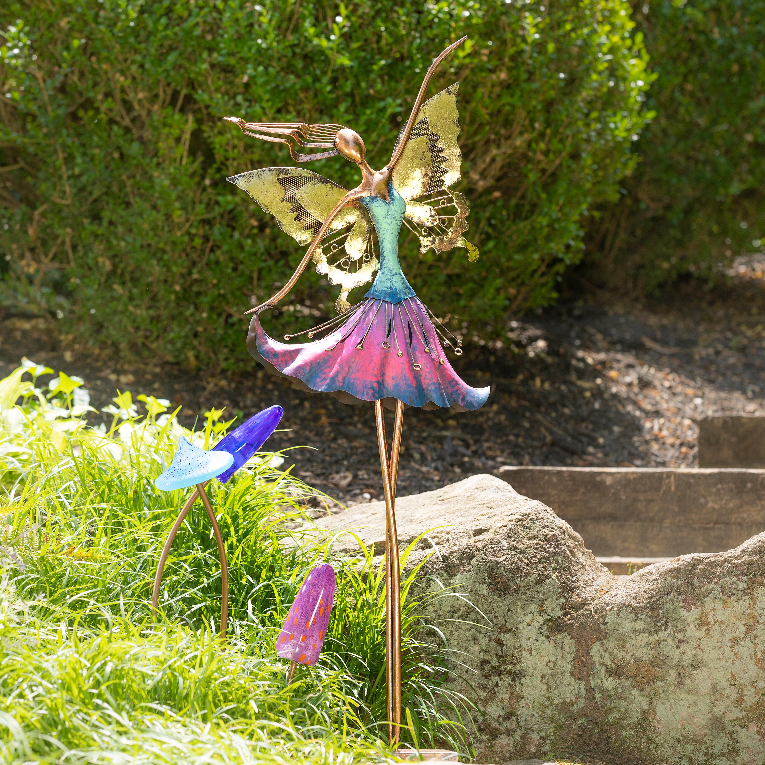 Oversized Bronze Fairy Garden Statue