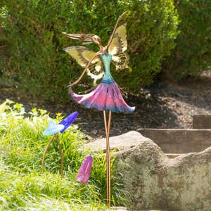 Oversized Bronze Fairy Garden Statue