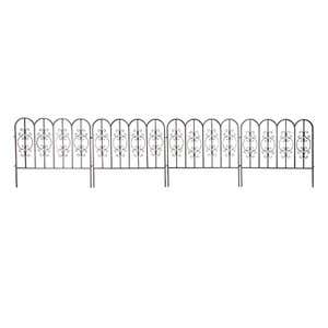 Montebello Iron Garden Fencing, Set of 4 - Gunmetal